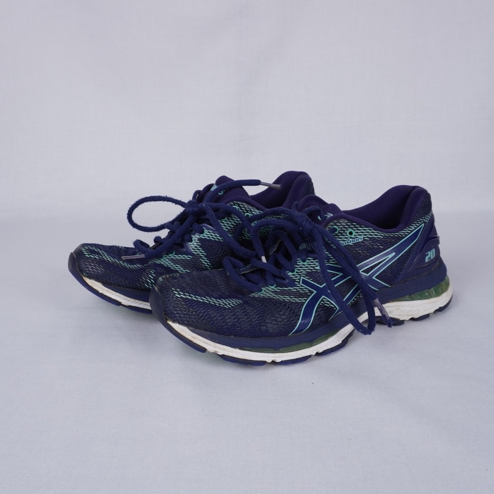 Asics Gel-Nimbus 20 T850N Sneakers Womens 8.5 Blue Purple Lace Up Running